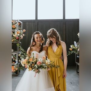 Jenny Yoo Farrah dress in marigold